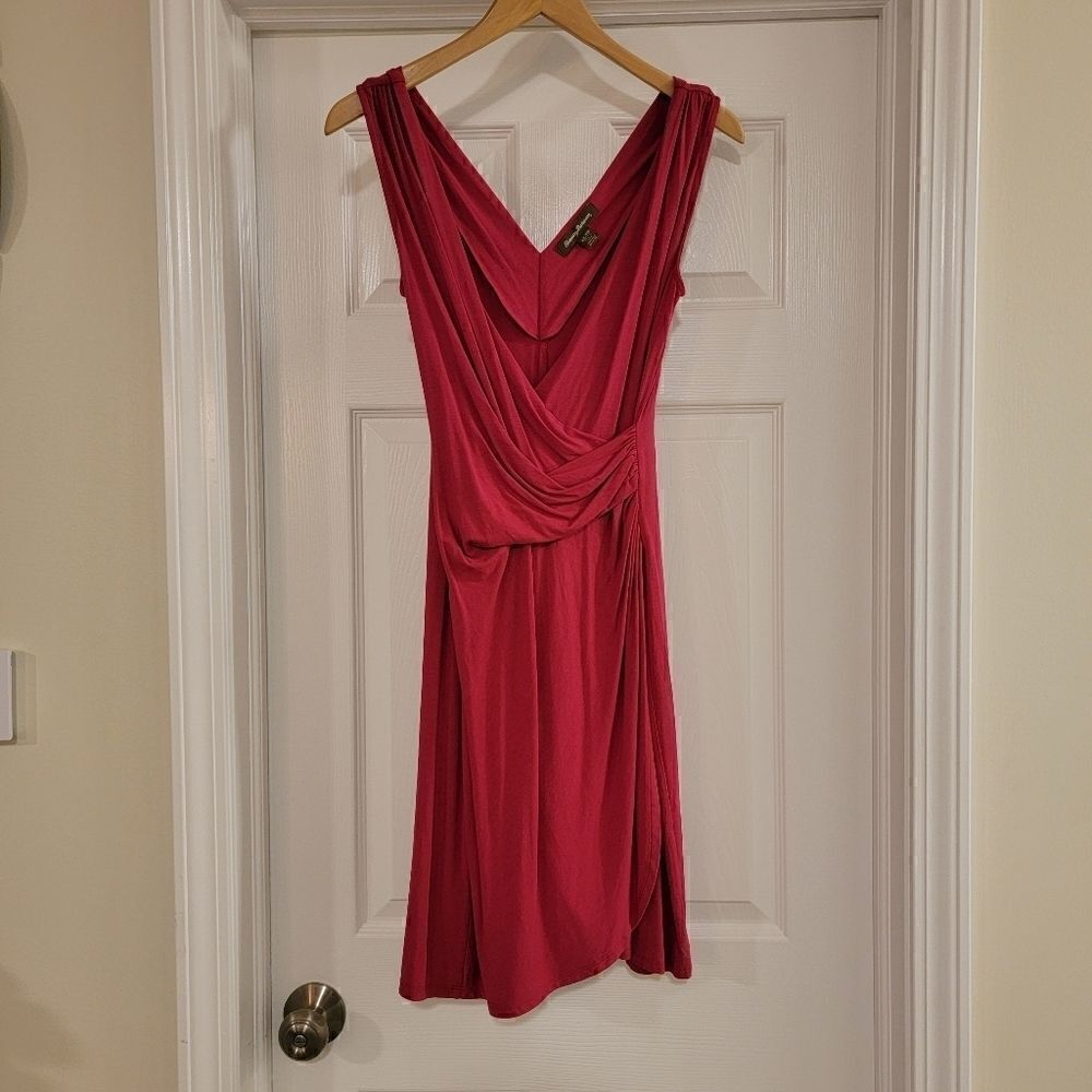Tommy Bahama Fuchsia Dress Tambour Faux-Wrap Dress size XS